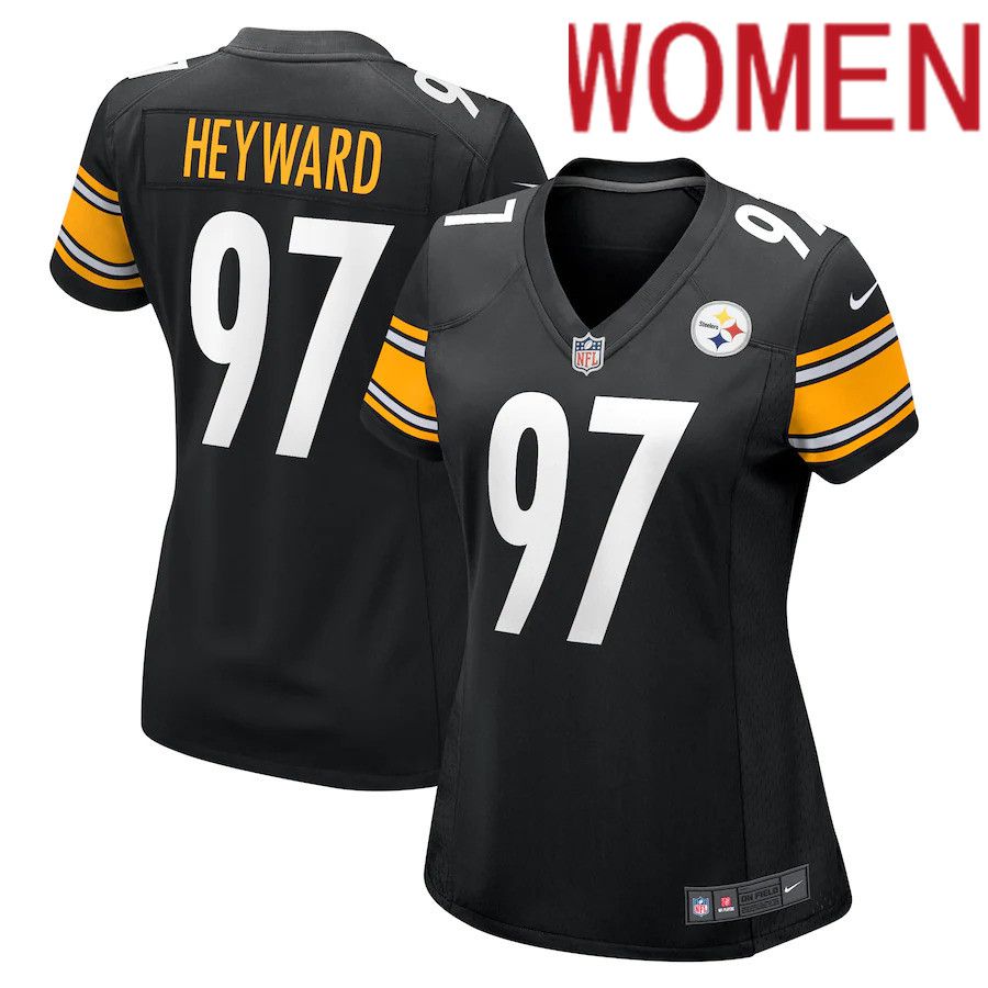 Women Pittsburgh Steelers #97 Cameron Heyward Nike Black Game NFL Jersey